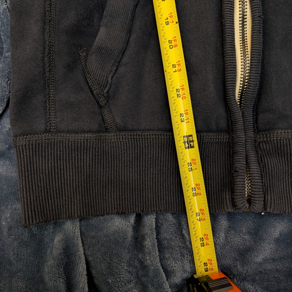 Vintage Heavyweight Abercrombie & Fitch Men's Navy Hoodie Jacket Muscle Fit - Picture 7 of 10